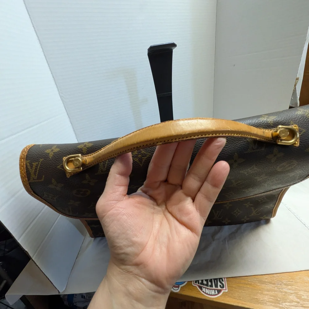 Louis Vuitton Monogram Canvas Satchel in Brown and Tan Leather Trim Gorgeous can - Picture 3 of 12